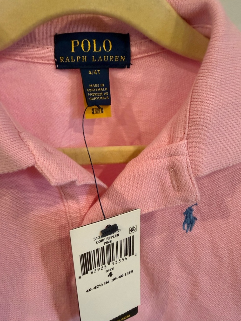 Polo by Ralph Lauren Little Boys Pink Polo with Blue Pony - Picture 2 of 2